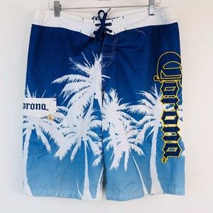Corona Cargo Pocket Trunks Swimsuit White Blue